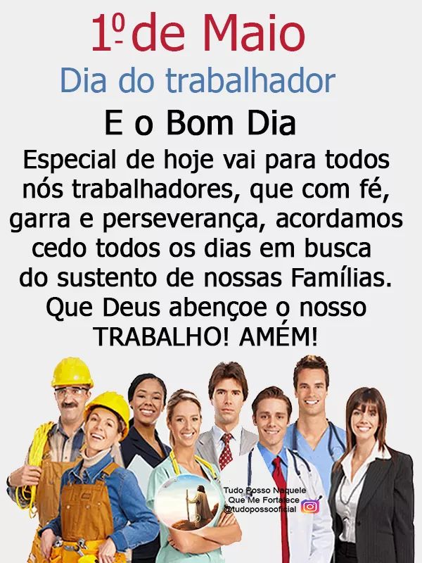 1º de Maio "DIA DO TRABALHADOR"