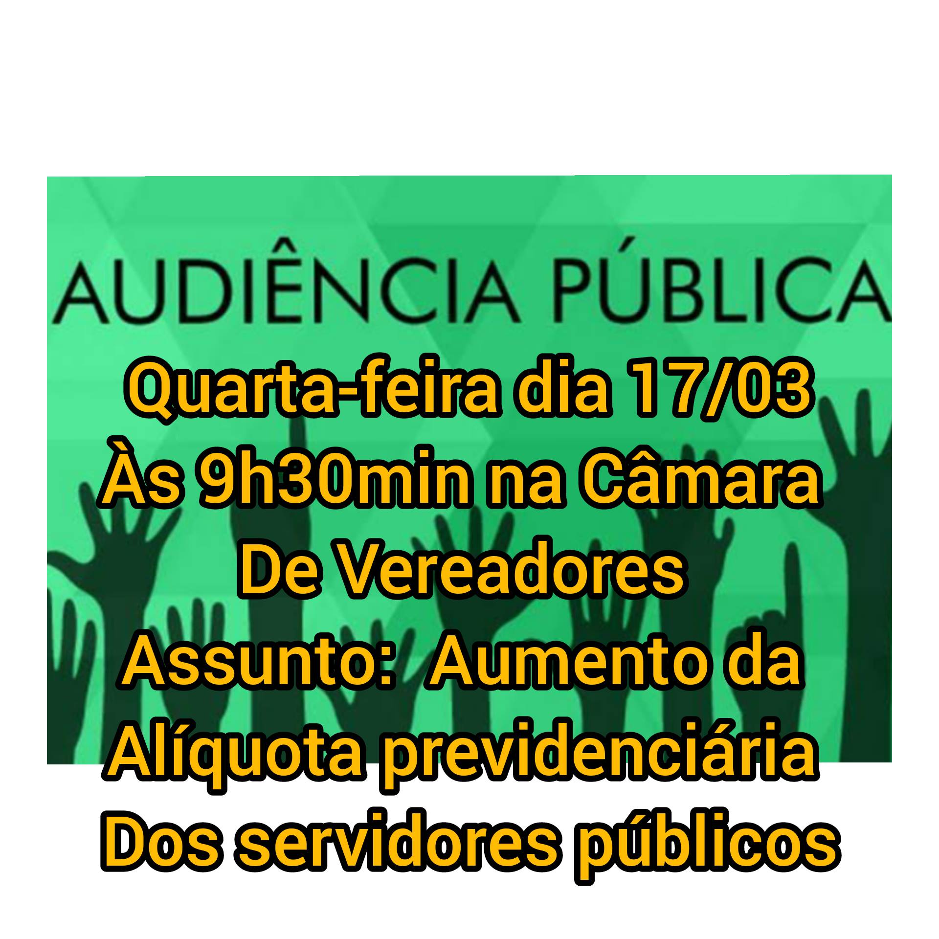 CONVITE "AUDIÊNCIA PÚBLICA"