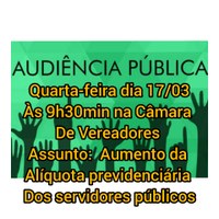 CONVITE "AUDIÊNCIA PÚBLICA"